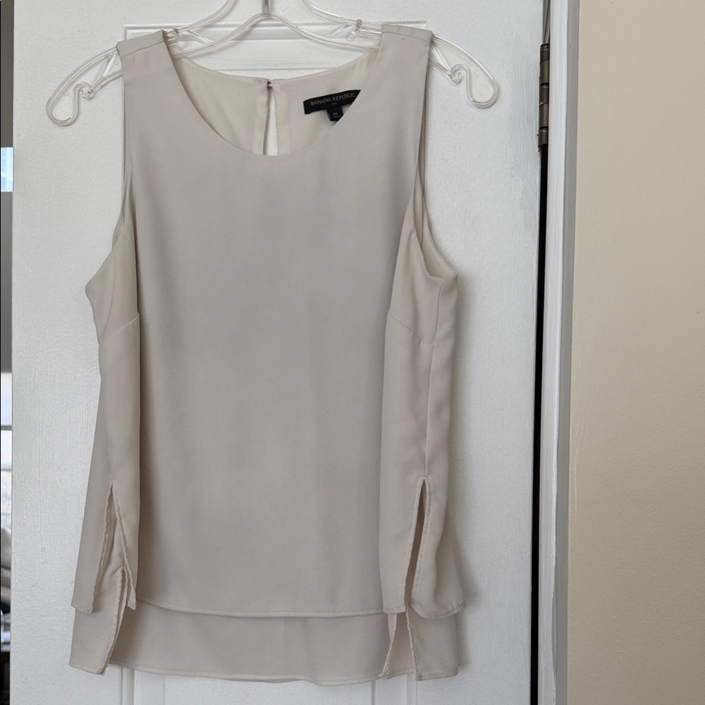Banana Republic White Layered Blouse